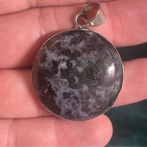 Indigo gabbro pendant